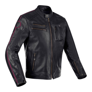 Herren Devon Jacke (Schwarz/Burgundrot)