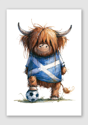 Scotland Football Coo - A5, Unframed