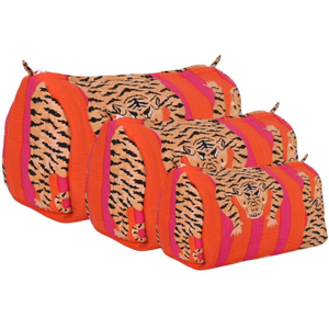 Tibetan Tiger Three Piece Travel Set - Orange And Pink (one size)