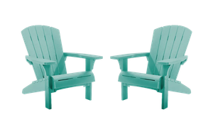 Alpine Adirondack Chair, Set of 2 - Aqua Teal