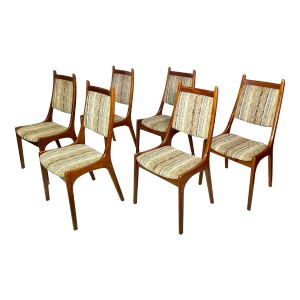 Mid-Century Teak Dining Chairs From R. Huber & Co Set of 6