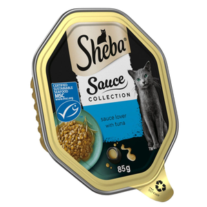 Sheba Sauce Collection Adult Wet Cat Food (Tuna) - Pack Size : 22 x 85g Trays