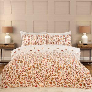 Amber Autumn Leaf 200TC 100% Cotton Duvet Set
