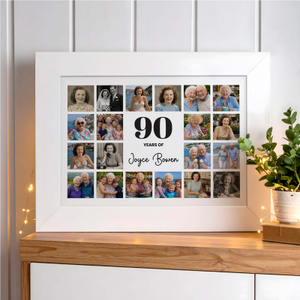 90th Birthday Gift Photo Collage Picture