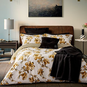 TED BAKER KING DUVET COVER Midnight Garden Ochre 