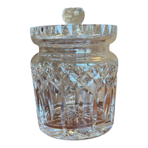 1990s Waterford Crystal Lismore Biscuit Barrel