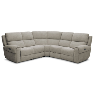 Ezra Group 3 Electric Recliner with 1 Storage Drawer in Hopsack Linen Fabric