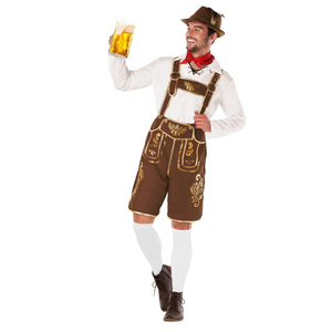 Mens Traditional Lederhosen Costume XXXL