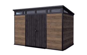 Signature 11x7 Gartenhaus - 340x218x226 cm - Walnuss