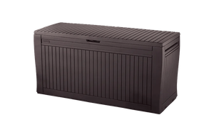 Arcón de exterior Comfy 117x45x57 cm y 270L - Marrón