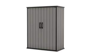 Cobertizo de exterior Premier alto - 140x73,6x170,4 cm y 1400L - Deco Gris