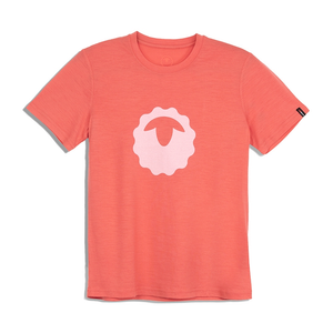 Damen 150 Merino Emblem T-Shirt (Koralle/Rosa)