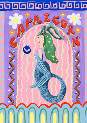 Moonpig Eleanor Bowmer Capricorn Zodiac Sign Card