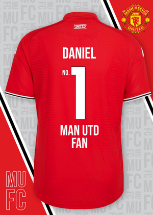 Moonpig Manchester United No 1 Fan Football Shirt Card