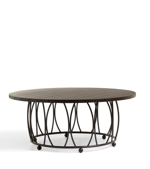 Rametto Garden Dining Table - Ebony/Brown