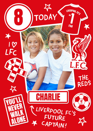 Moonpig Liverpool Fc Future Captain Photo Upload Birthday Card