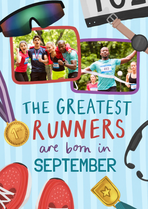 Moonpig The Greatest Runners Are Born In August Photo Upload Birthday Card