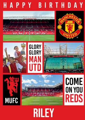 Moonpig Manchester United Photo Upload Birthday Card