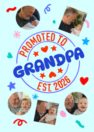 Moonpig Promoted To Grandpa Photo Upload Father's Day Card