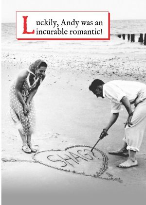 Moonpig An Incurable Romantic Funny Beach Card