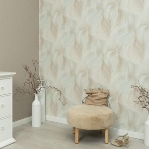 Erismann Waves of Light Geometric Turquoise Metallic Wallpaper - 10522-18