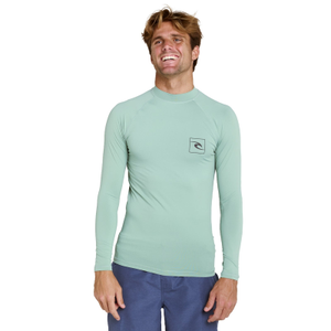 Rip Curl Mens Streamline UPF Long Sleeve Rash Vest - 2XL / Aloe