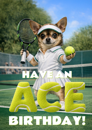 Moonpig Have An Ace Birthday Tennis Dog Card