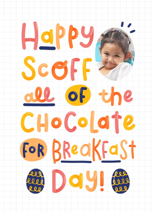 Moonpig Happy Sc Chocolate For Breakfast Day Photo Upload Easter Card