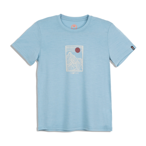 Damen 150 Merino Stamp Summit T-Shirt (Blau)