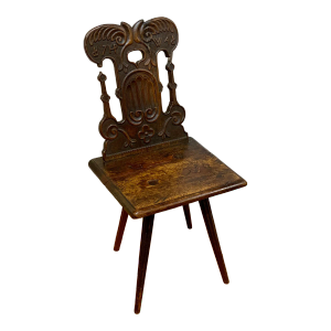 Antique English Oak Hall Chair