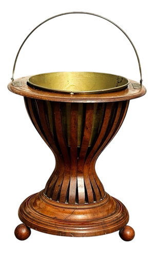 Victorian Walnut Peat Bucket