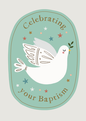 Natalie Alex Celebrating Your Baptism Dove Illustration Card
