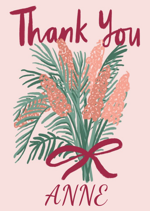 Moonpig Katy Welsh Floral Theme Thank You Card
