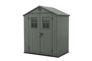 Caseta de exterior Darwin 6x4 ventanas frontales. 190x122x221 y 2,2m2 - Verde