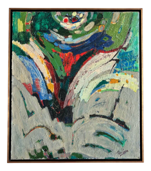 Rien Goené, Abstract Composition, 1960s, Oil on Canvas, Framed