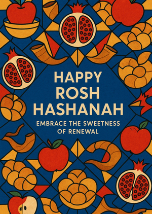 Moonpig Happy Rosh Hashanah Illustrated Card