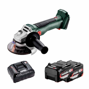 Metabo W18 L BL 9-125 18V Cordless Brushless 125mm 5" Angle Grinder with 2x 5.2Ah Battery and Charger