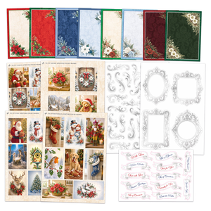 Foiled Christmas Frames & Flourishes Papercraft Collection