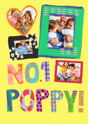 Moonpig No.1 Poppy Photo Upload Father's Day Card