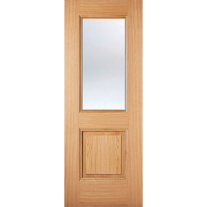 Oak Arnhem Prefinished Glazed 1Light Clear Bevelled