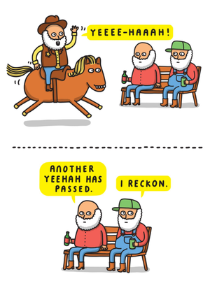 Moonpig Another Yeehah Has Passed Funny Cartoon Cowboy Birthday Card