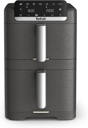 Tefal EY756HG0 Ingenio Dual Stack Air Fryer + Lids 10L 2700W Dark Grey