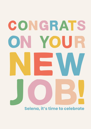Moonpig New Job Congratulations Card