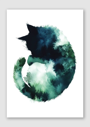 Emerald Slumber - A5, Unframed