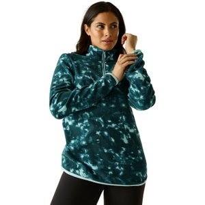 Regatta Womens Frankie 1/4 Zip Fleece - 24 / Mediterranea Brushstroke Print