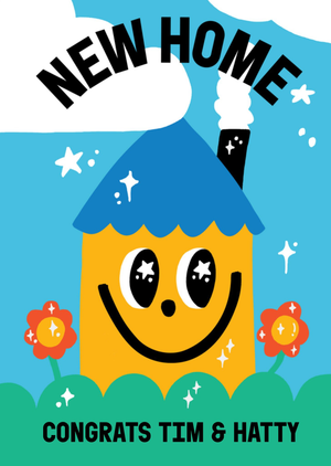 Moonpig Cute Smiling House New Home Congrats Card
