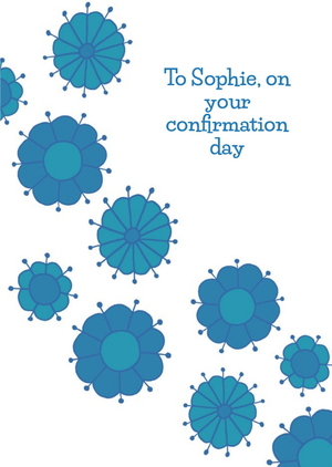 Moonpig Floral Illustration Personalised Confirmation Card