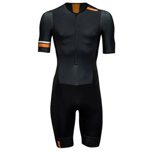 Mens Mittsu Club Aero Long Course Tri Suit (Black/Orange)