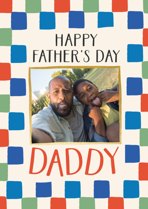 Moonpig Square Border Photo Upload Daddy Father's Day Card