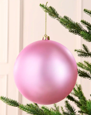 Pink Oversized Shatterproof Bauble, Matt, 20 cm